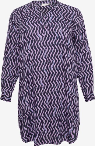 KAFFE CURVE Shirt Dress in Purple: front