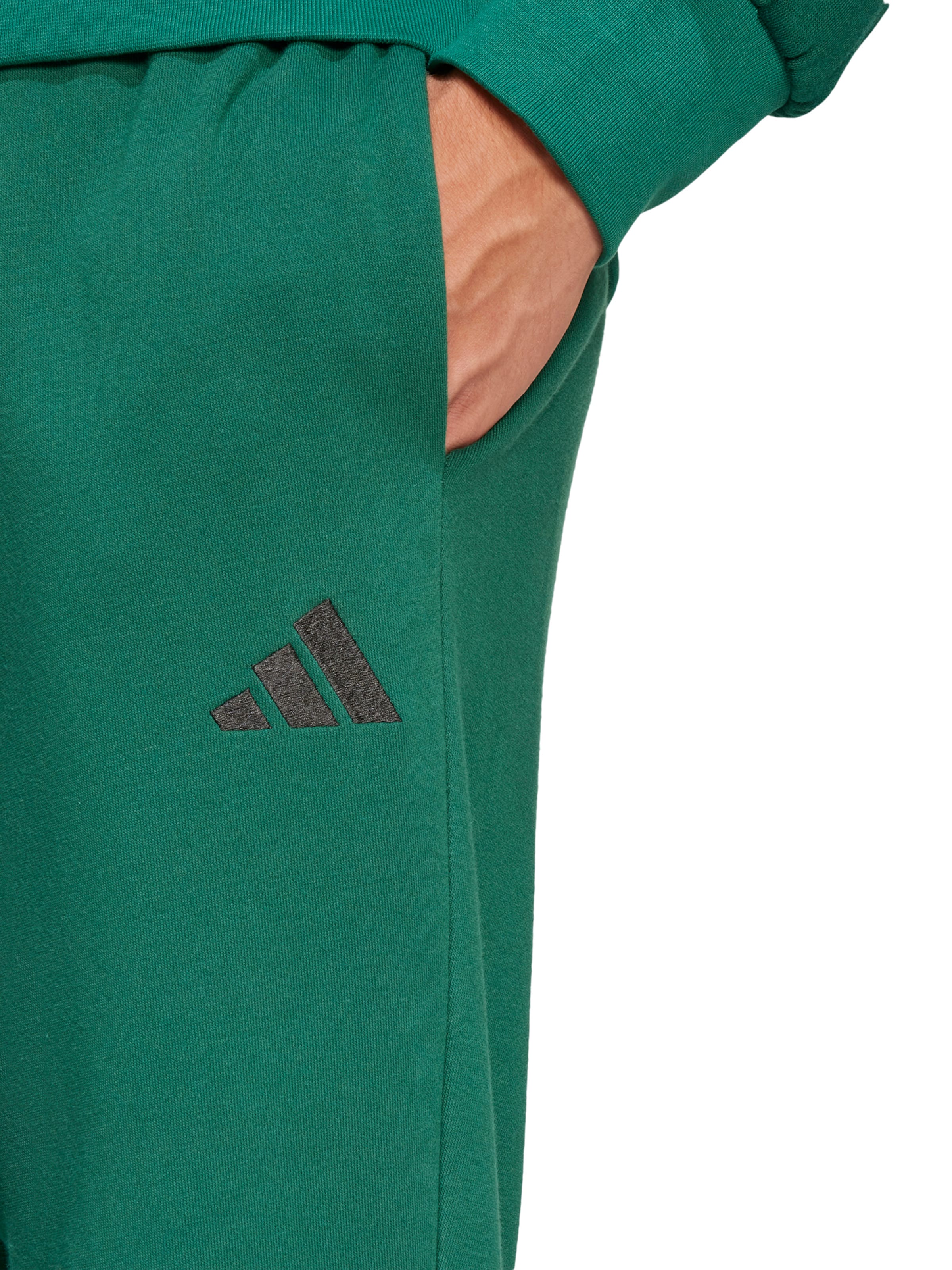 ADIDAS SPORTSWEAR Tapered Sportbroek 'Essentials Feel Cozy' in Groen