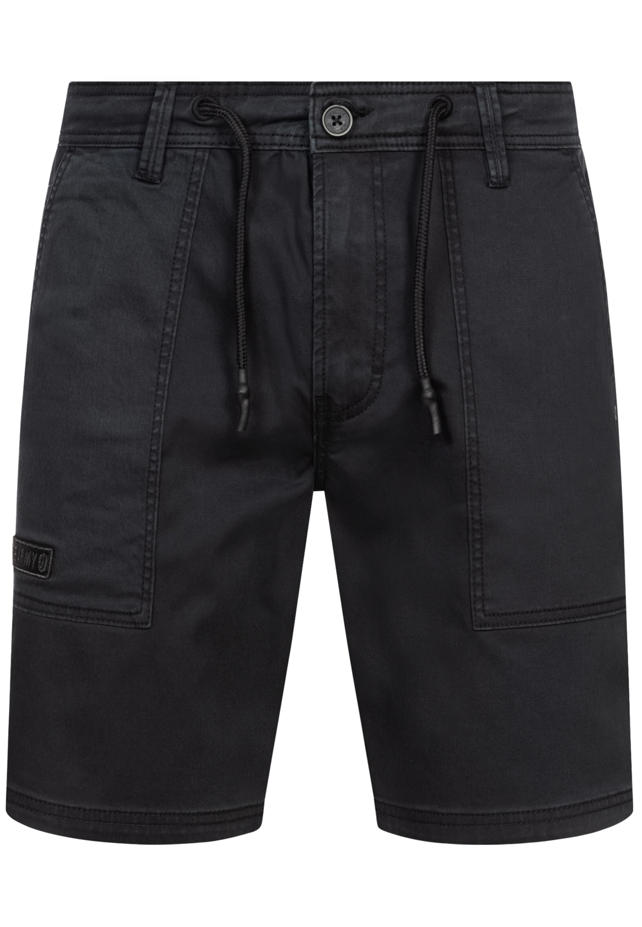 INDICODE JEANS Regular Trousers 'Diago' in Black: front