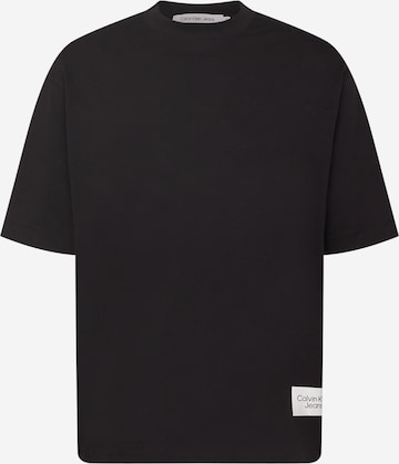 Tricou de la Calvin Klein Jeans pe negru: față