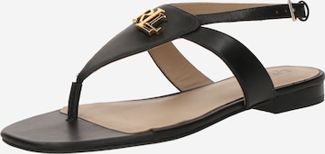 Infradito 'EVERLEY' di Lauren Ralph Lauren in nero: frontale