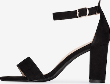 POSH by Poelman Sandalen met riem 'Laurie' in Zwart: voorkant