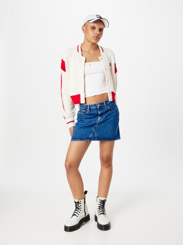 Tommy Jeans Strickjacke 'ARCHIVE 2' in Weiß