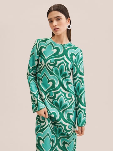 MANGO Obleka | zelena barva