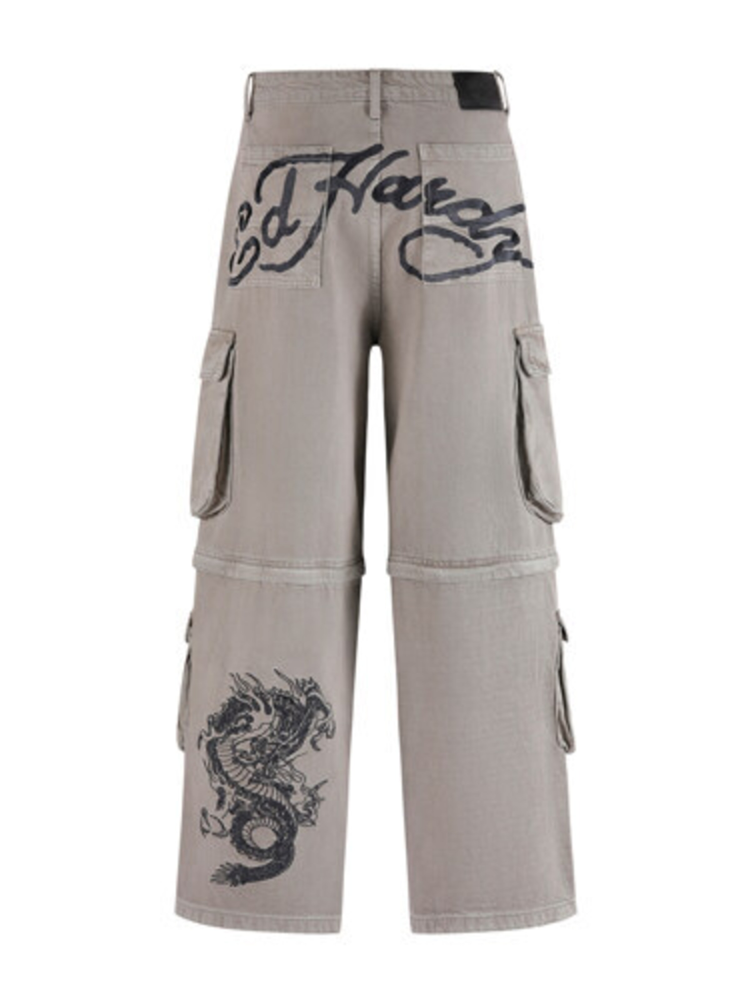 Ed Hardy Regular Cargojeans in Grau