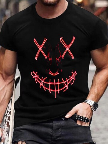 RMK Shirt 'Basic Vintage Smile' in Black: front