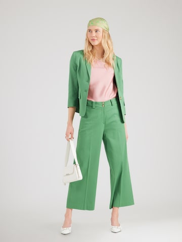 Wide Leg Pantalon à plis MORE & MORE en vert