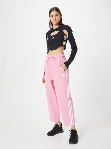 ADIDAS SPORTSWEAR Loose fit Workout Pants 'Future Icons 3-Stripes' in Pink