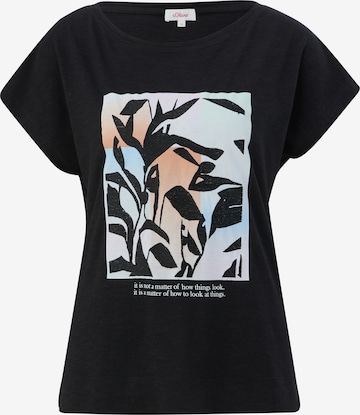 s.Oliver T-Shirt in Schwarz: predná strana