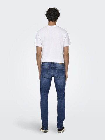 Coupe slim Jean 'LOOM' Only & Sons en bleu