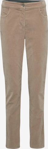 Goldner Slim fit Trousers in Brown: front
