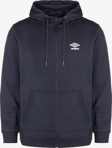 UMBRO Athletic Zip-Up Hoodie 'Core Zt' in Blue: front