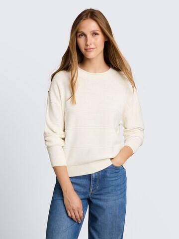 TOM TAILOR DENIM Sweater in White: front