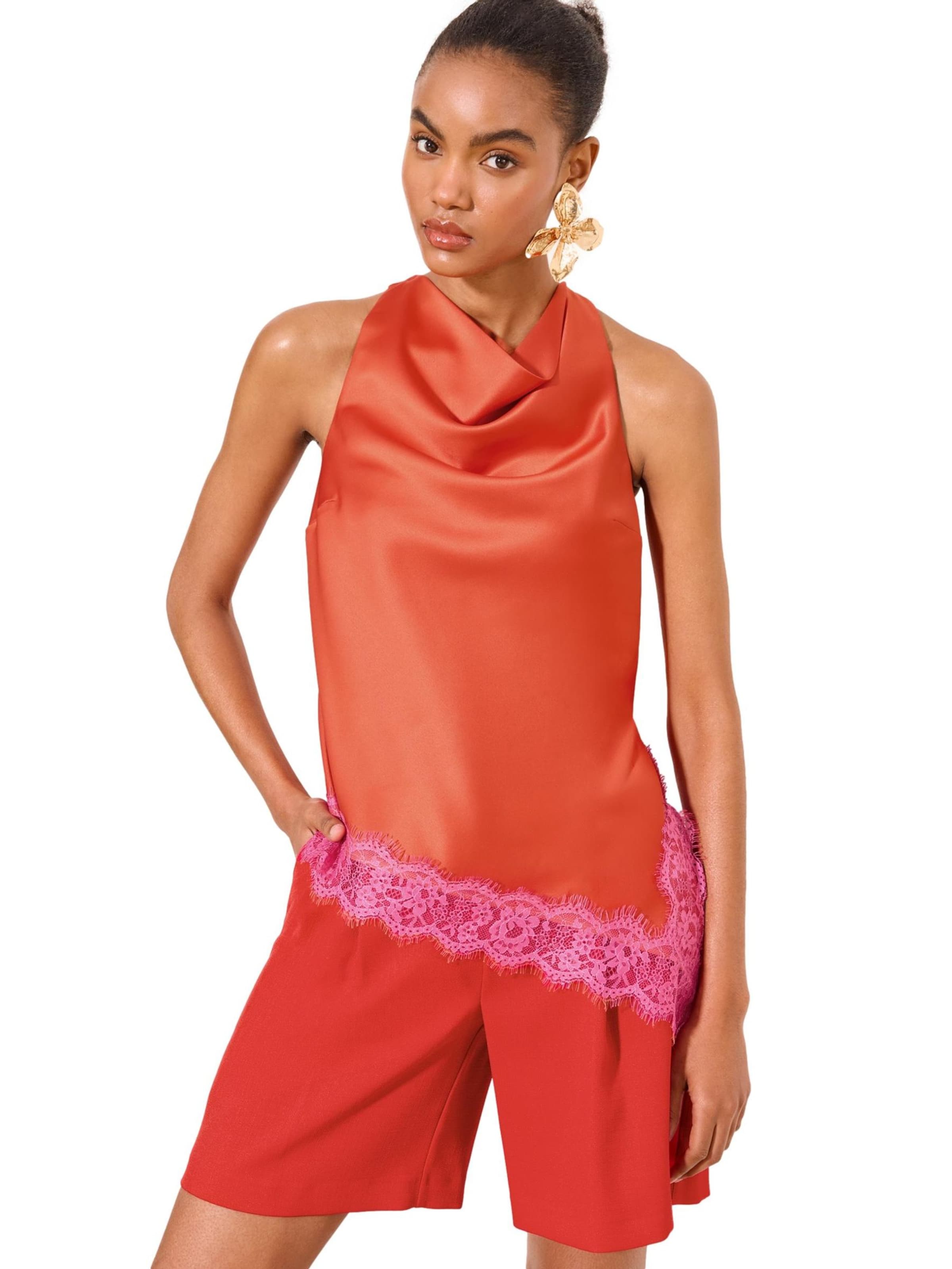 Lipsy Top w kolorze czerwony: przód