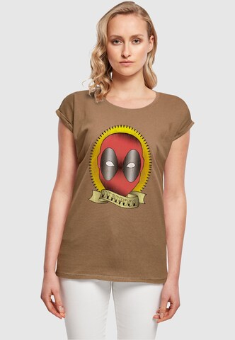 ABSOLUTE CULT Shirt 'Deadpool - Tattoo Print' in Green: front