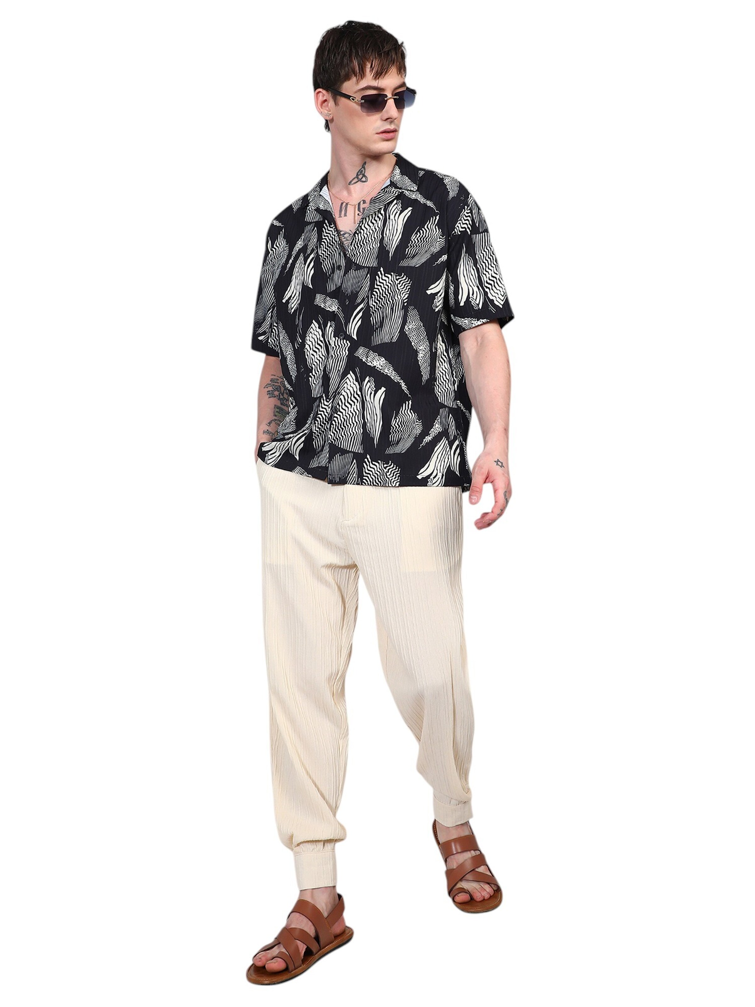 Coupe regular Chemise 'Tammara' Campus Sutra en noir