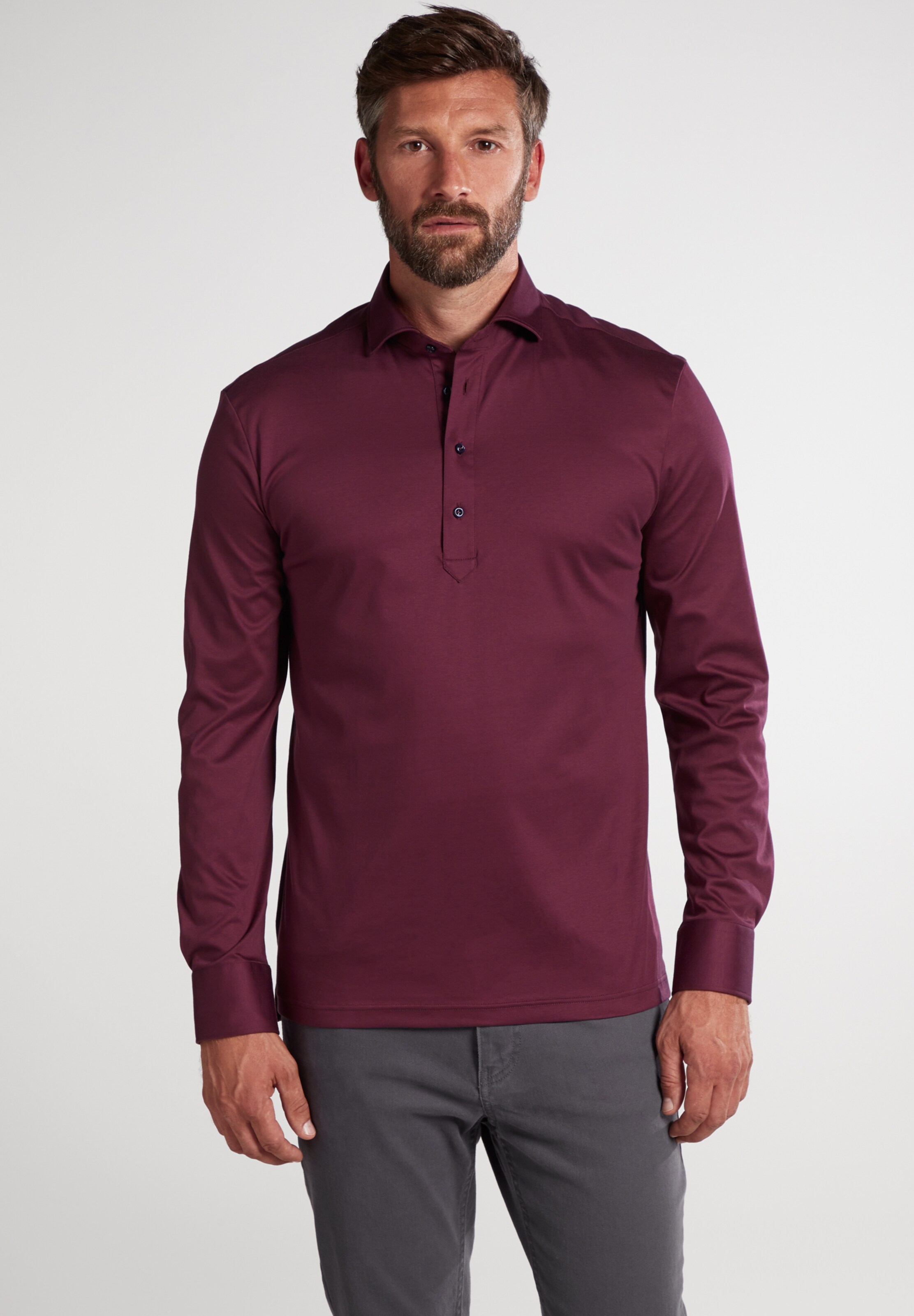 Männer Shirts ETERNA Poloshirt in Rot - OM64824