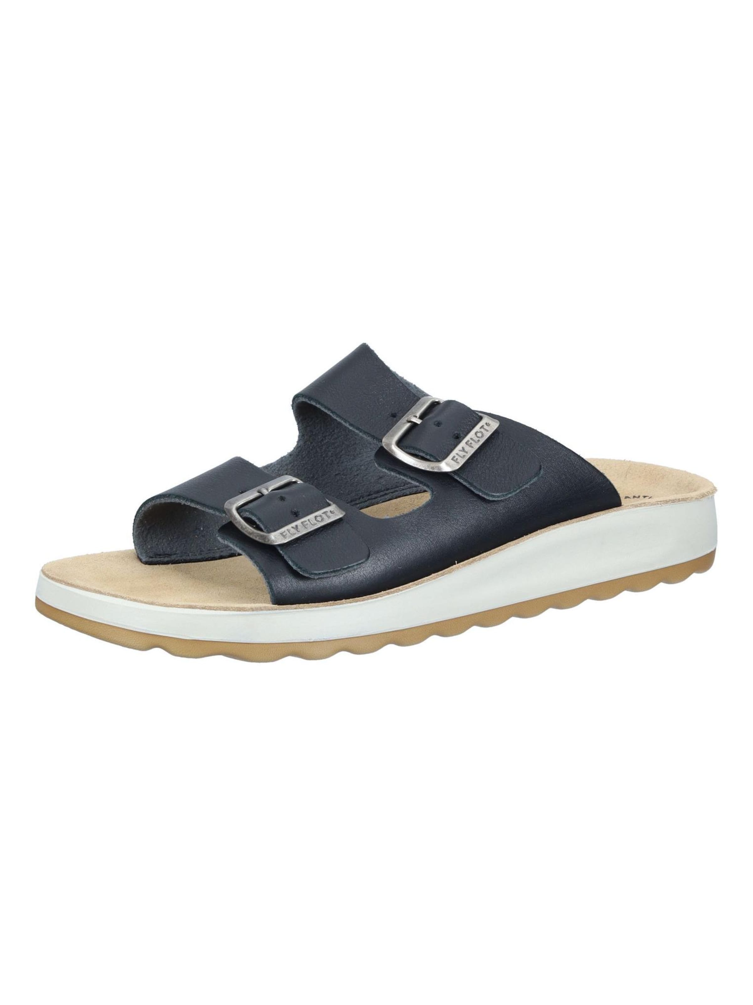 FLY FLOT Mules in Black: front