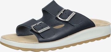 FLY FLOT Mules in Black: front