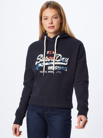 Superdry Sweatshirt in Blue: front