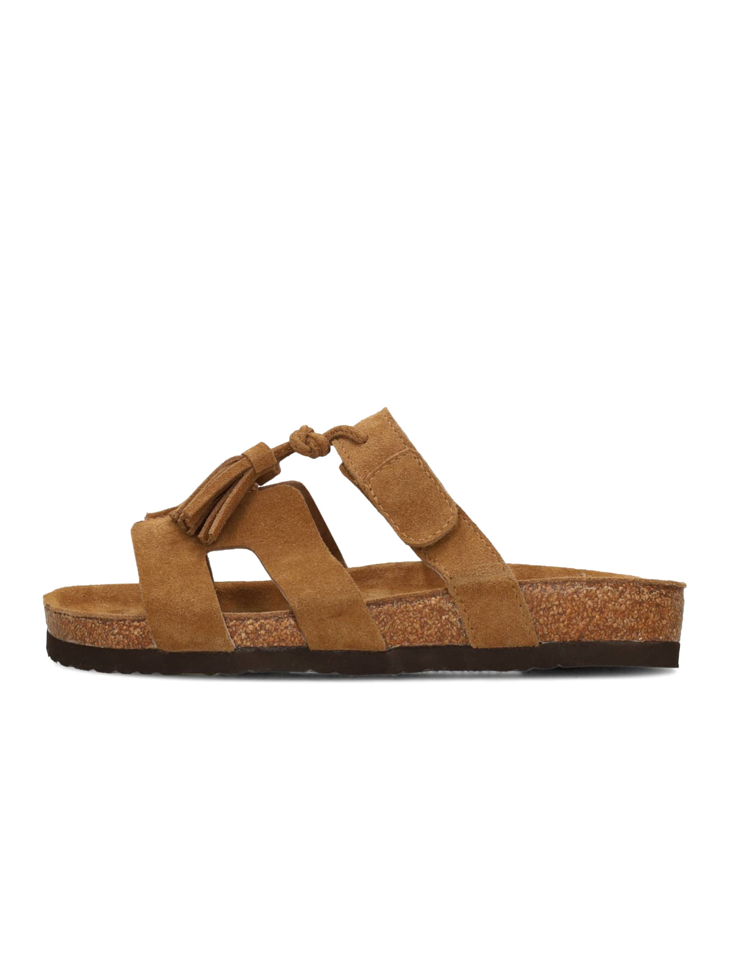 PS Poelman Sandalen met riem in Bruin: voorkant