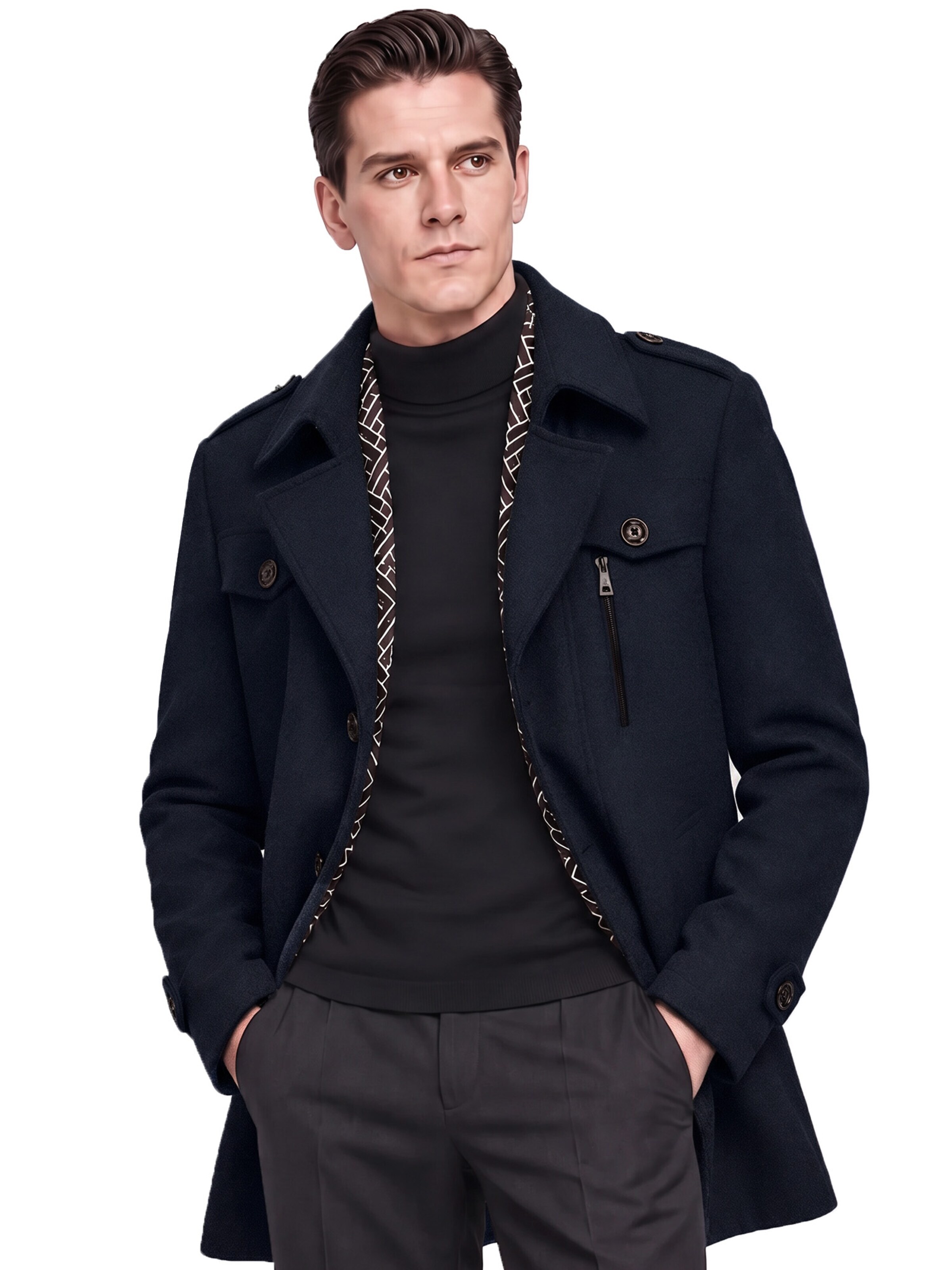 ALLTHEMEN Winterjas 'Schneeruhe' in Blauw