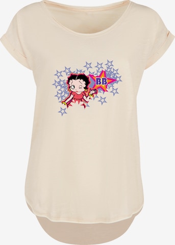F4NT4STIC Shirt 'Betty Boop Purple Stars And Dots' in Beige: front