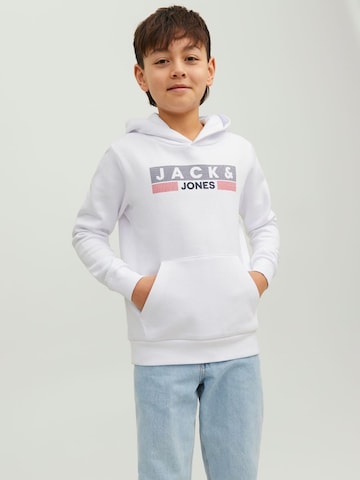 Jack & Jones Junior Sweatshirt in Weiß: predná strana