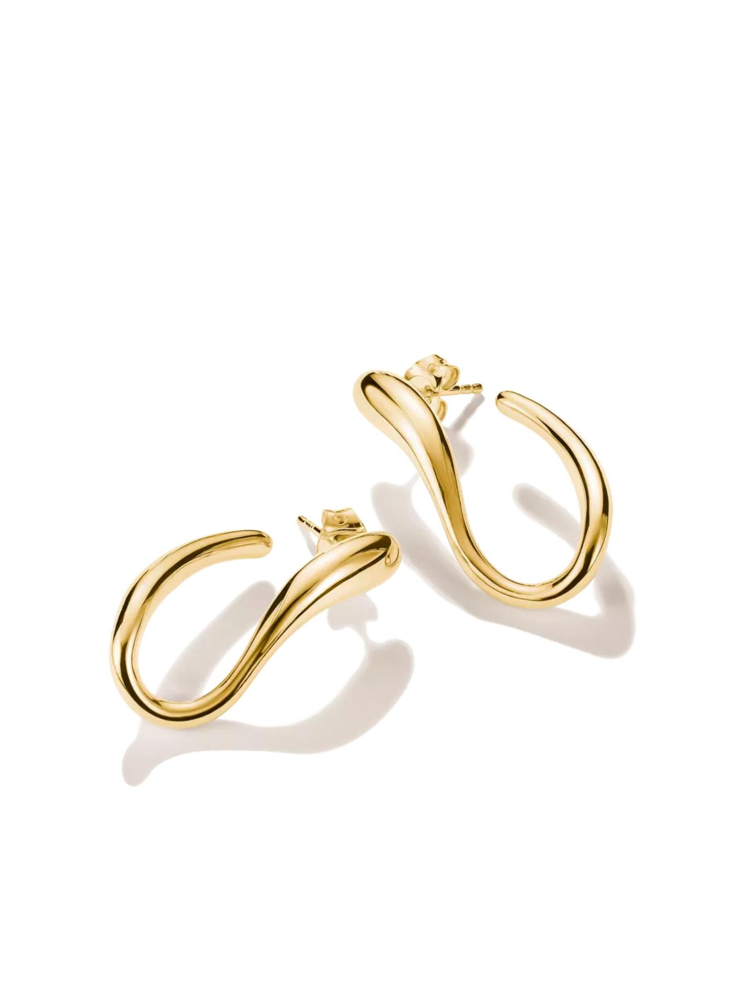 Boucles d'oreilles 'Vergoldete Creolen mit Geschwungenem Design' Thomas Sabo en or