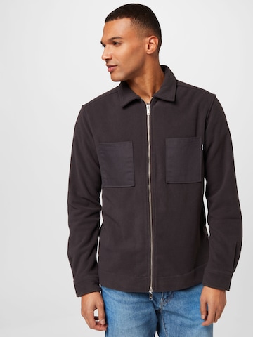 Only & Sons Fleece jas 'TIM' in Grijs: voorkant