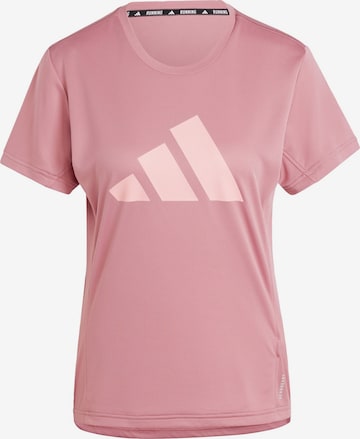 T-shirt fonctionnel 'Run It' ADIDAS PERFORMANCE en rose : devant