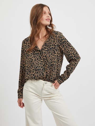 VILA Blouse in Bruin: voorkant