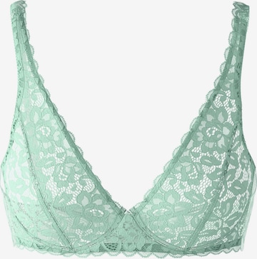 CALIDA Bustier BH 'Natural Comfort Lace' in Groen: voorkant