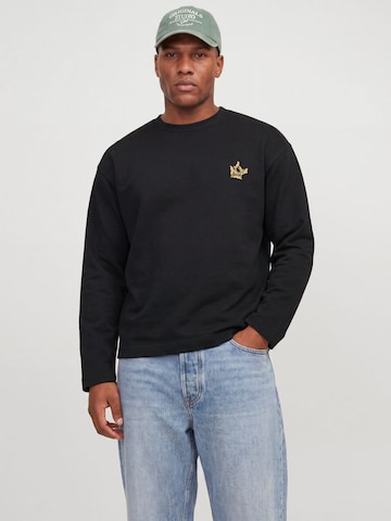 JACK & JONES Sweatshirt in Zwart: voorkant