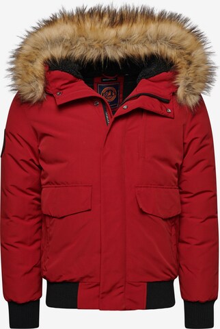 Veste mi-saison Superdry en rouge : devant