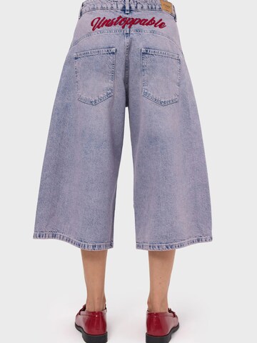 IT'S BASIC Loosefit Jeans 'BERMUDA DENIM SHORT' in Blauw