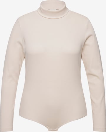 Ulla Popken Shirt bodysuit in Beige: front