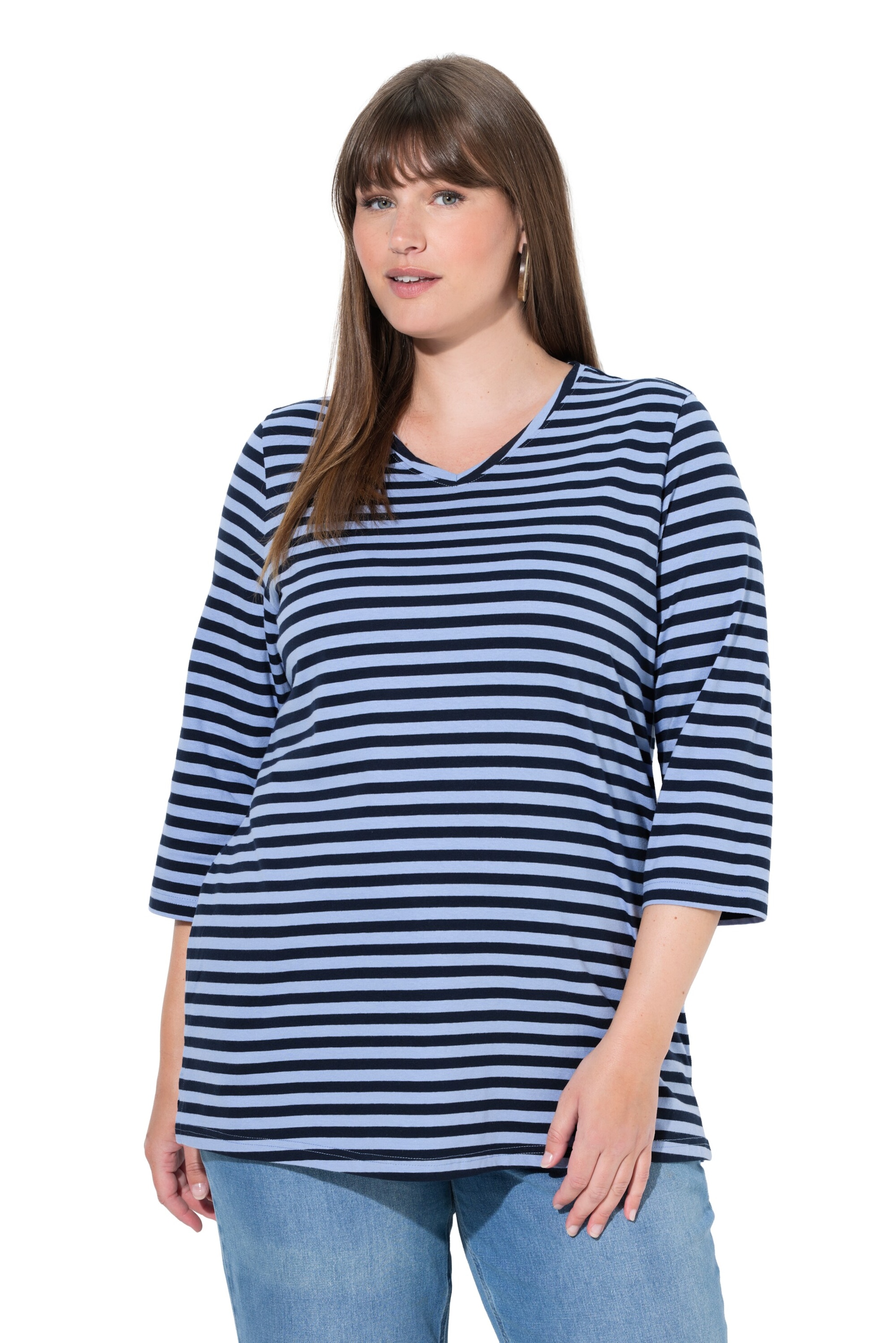 Ulla Popken Shirt in Blauw: voorkant