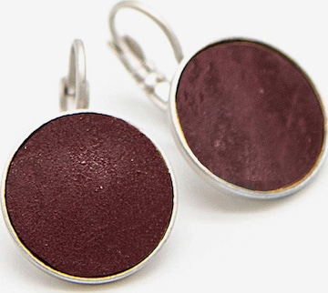 Sergio Engel Oorbellen 'Patina Ohrring 01 Elegante Edelstahlhänger mit patinierten Metallplättchen' in Rood: voorkant