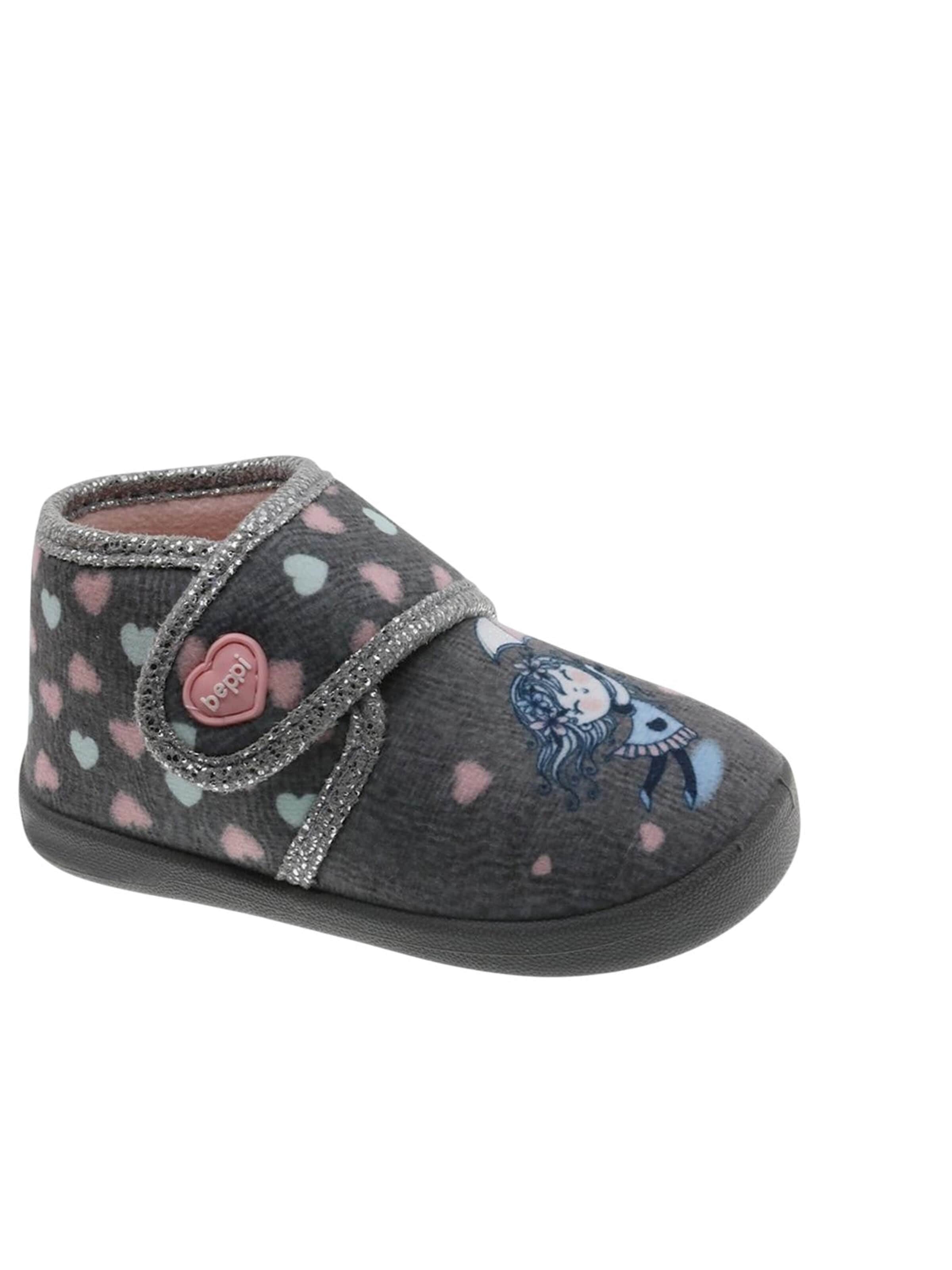 Beppi Hausschuh 'Indoor Shoe'‌‌‌‌‌‌‌‌ in Grau: Vorderseite