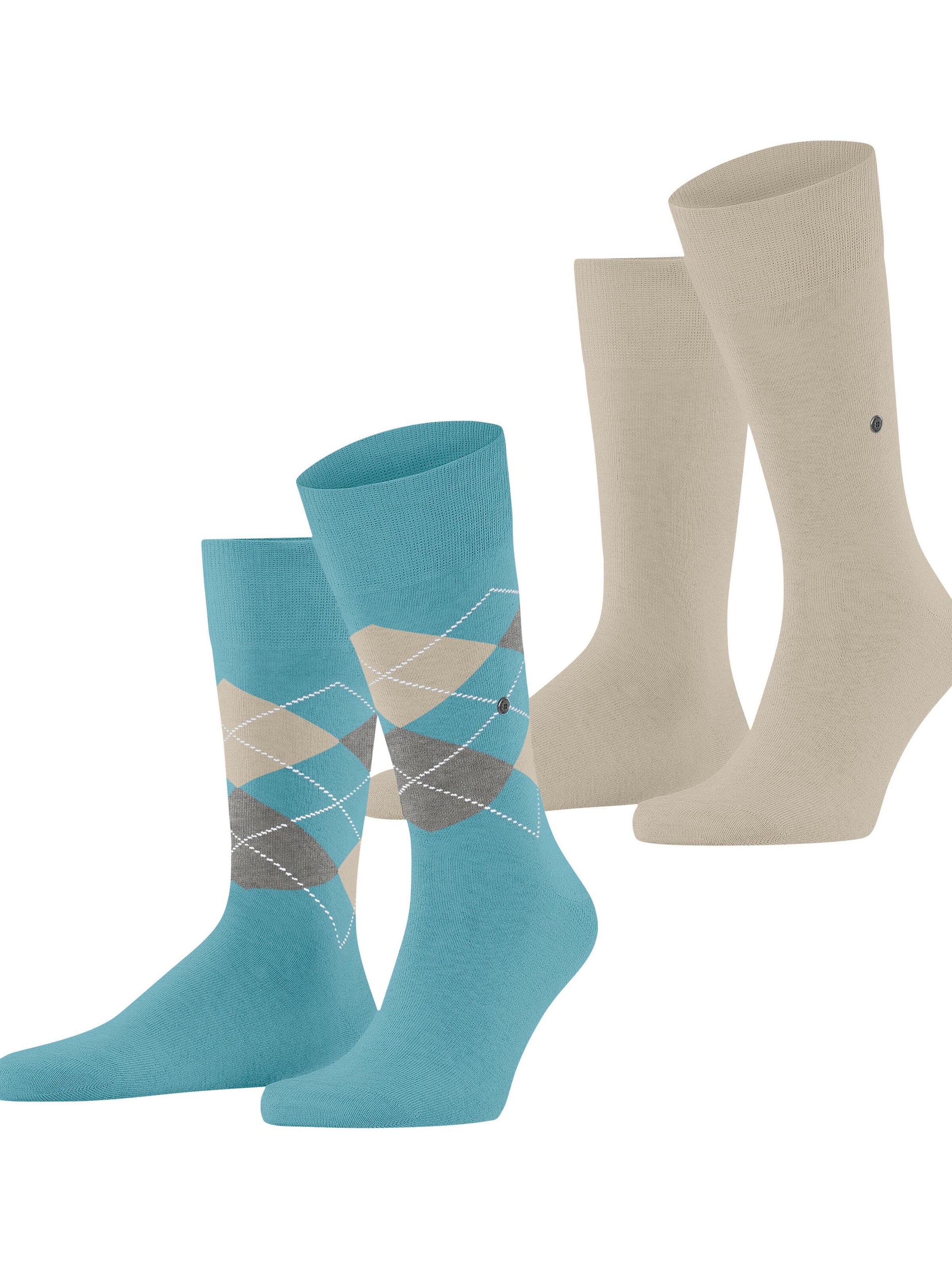 BURLINGTON Socks 'Everyday Argyle Mix 2-Pack' in Blue: front