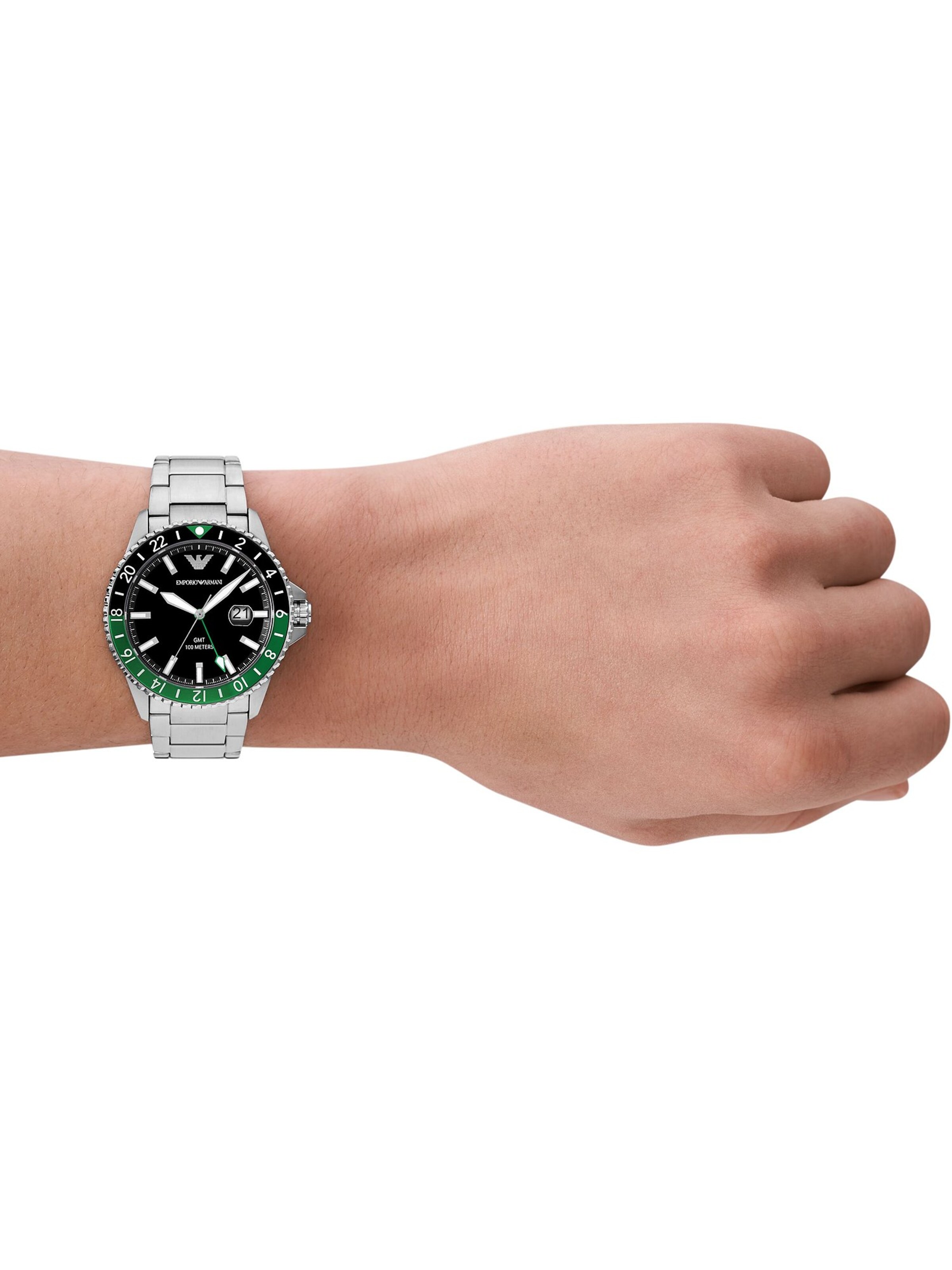 Montre à affichage analogique Emporio Armani en argent