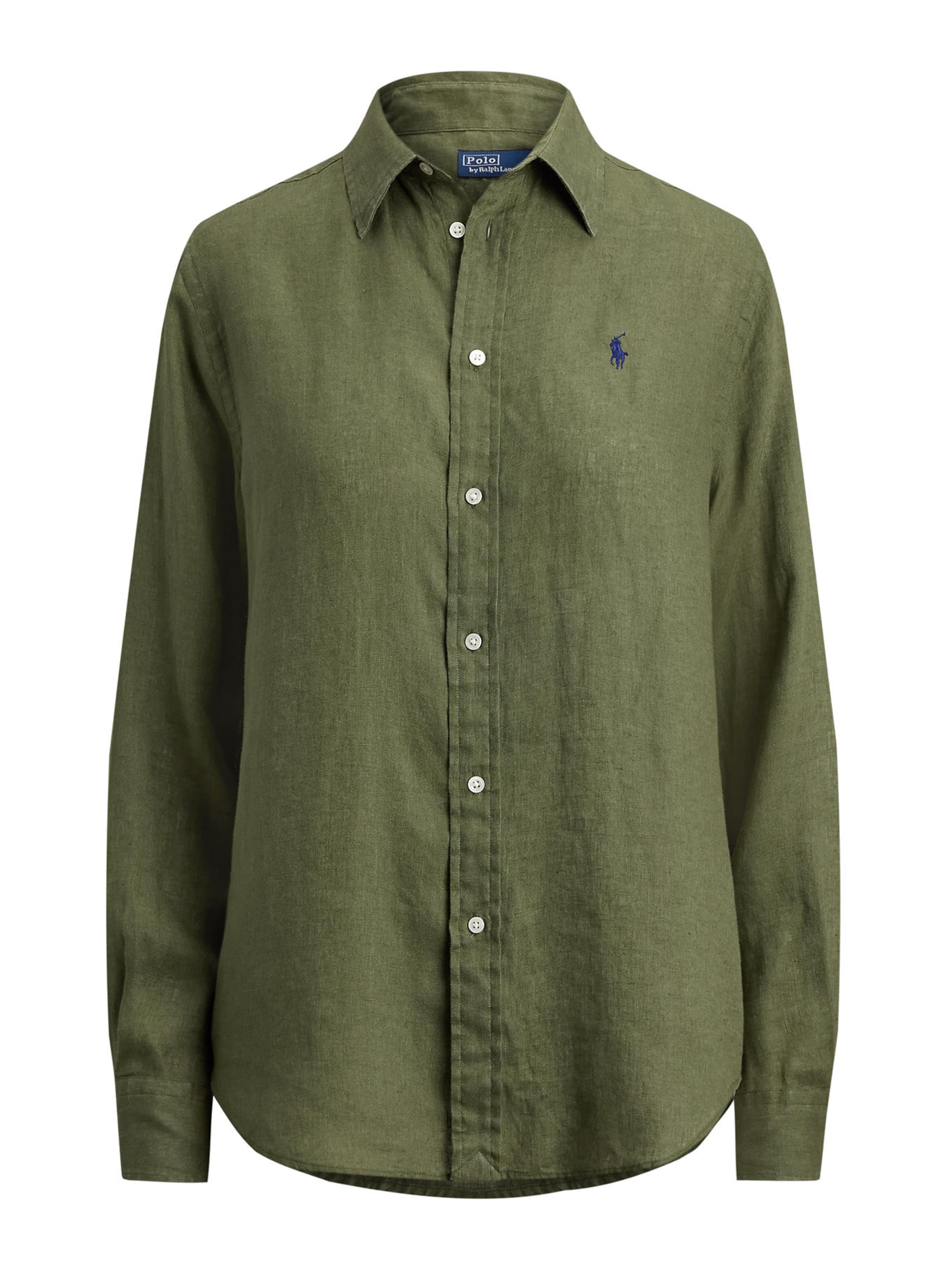 Polo Ralph Lauren Блуза 'CLASSIC' в зелено: отпред