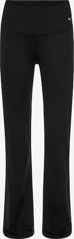 PUMA Flared Workout Pants in Black: front
