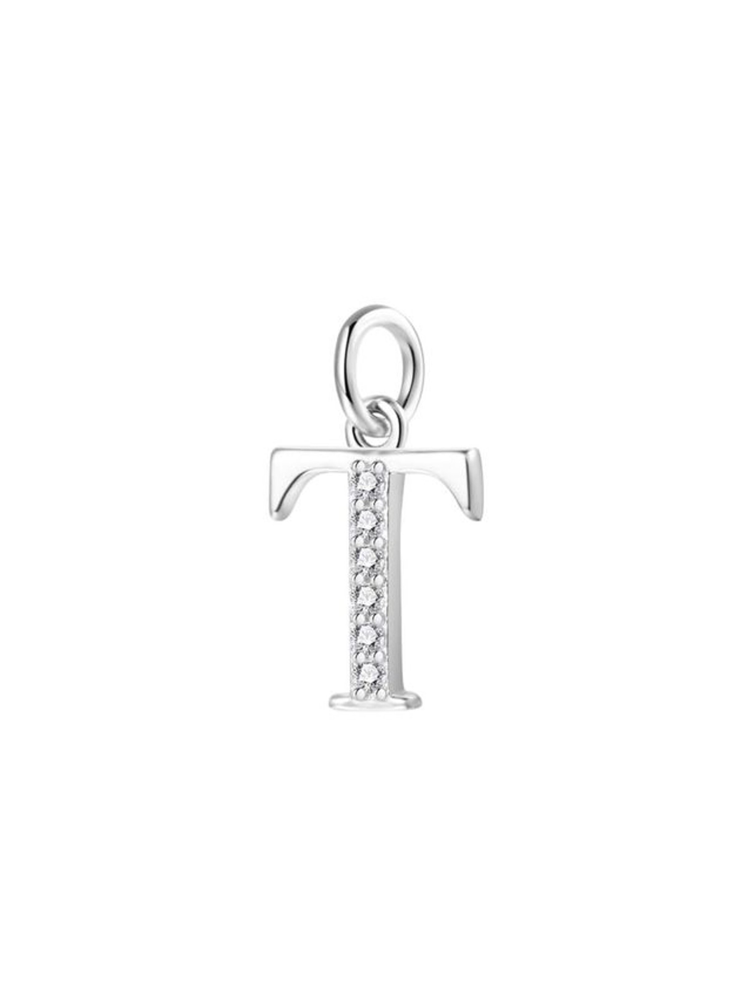 Hey Happiness Necklace 'Letter T' in Silver
