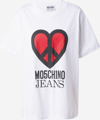 Moschino Jeans Shirts i rød / sort / hvid, Produktvisning