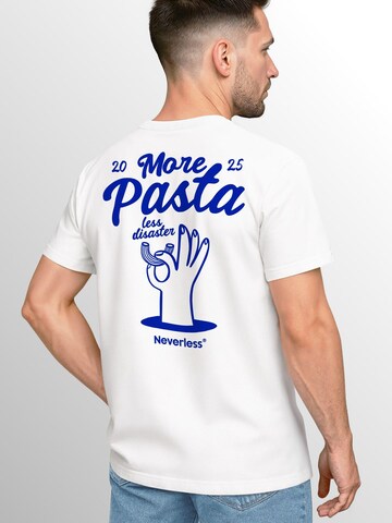 Neverless Shirt 'More Pasta'‌‌‌‌‌ in Weiß