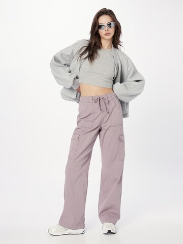 Regular Pantalon cargo HOLLISTER en violet