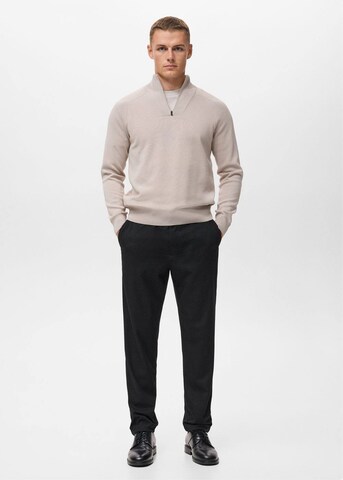 MANGO MAN Slim fit Pleat-Front Pants 'Murlo' in Blue