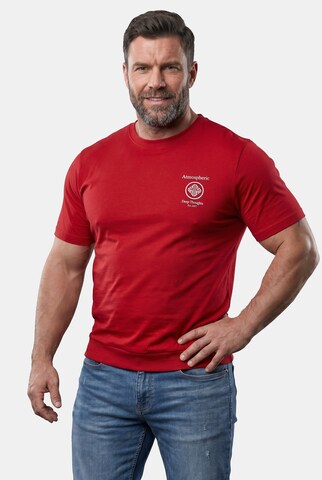 Men Plus Shirt in Red: front